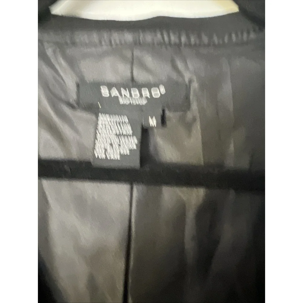 Sandro Sportswear Jacket Button‎ Front 3/4 Sleeve Collared Black Size Medium